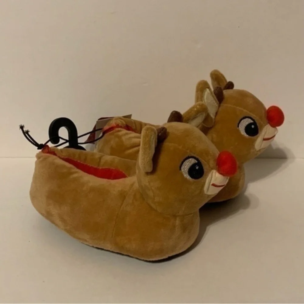 NWT. Rudolph The Red-Nosed Reindeer Slippers